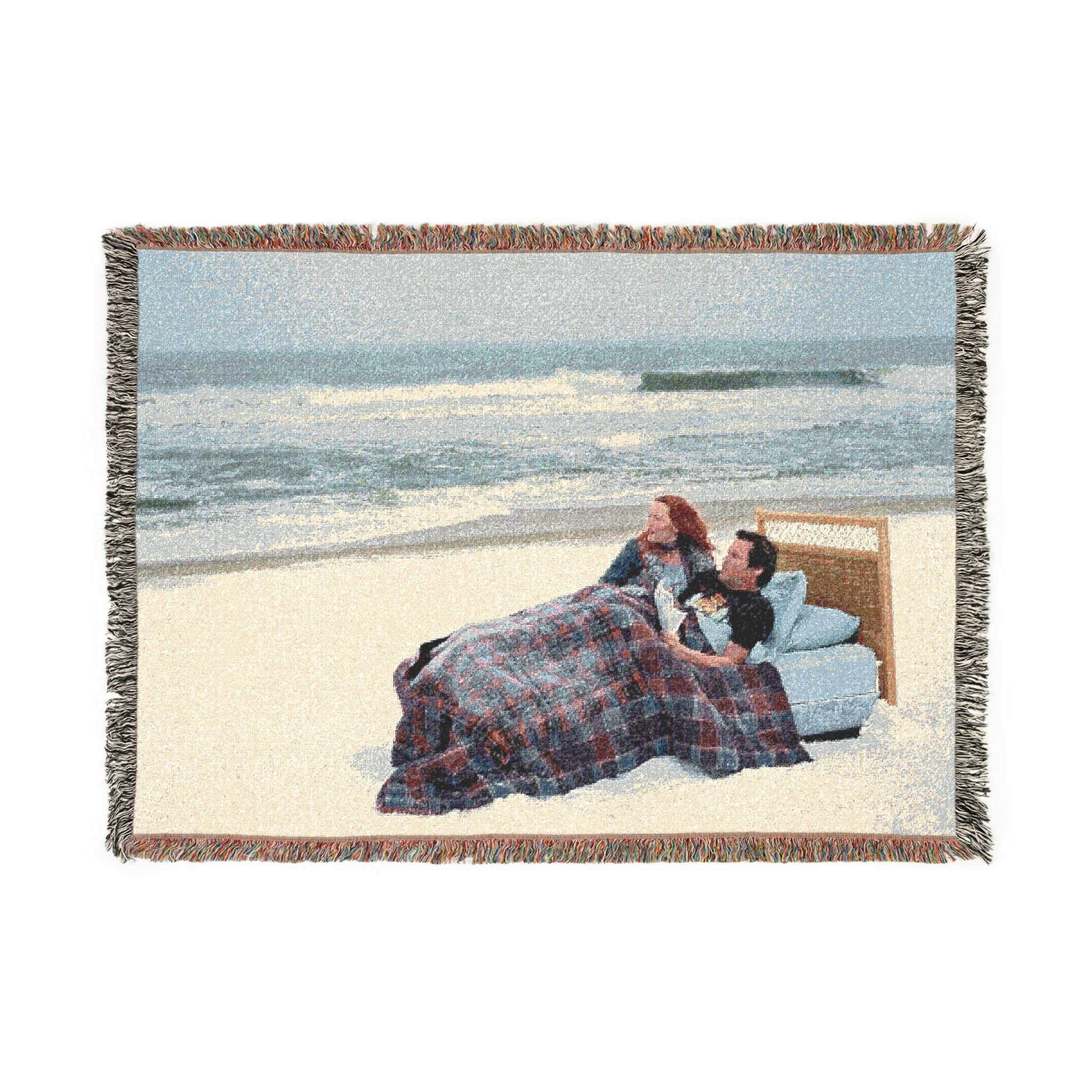 "Meet me at Montauk" Woven Blanket