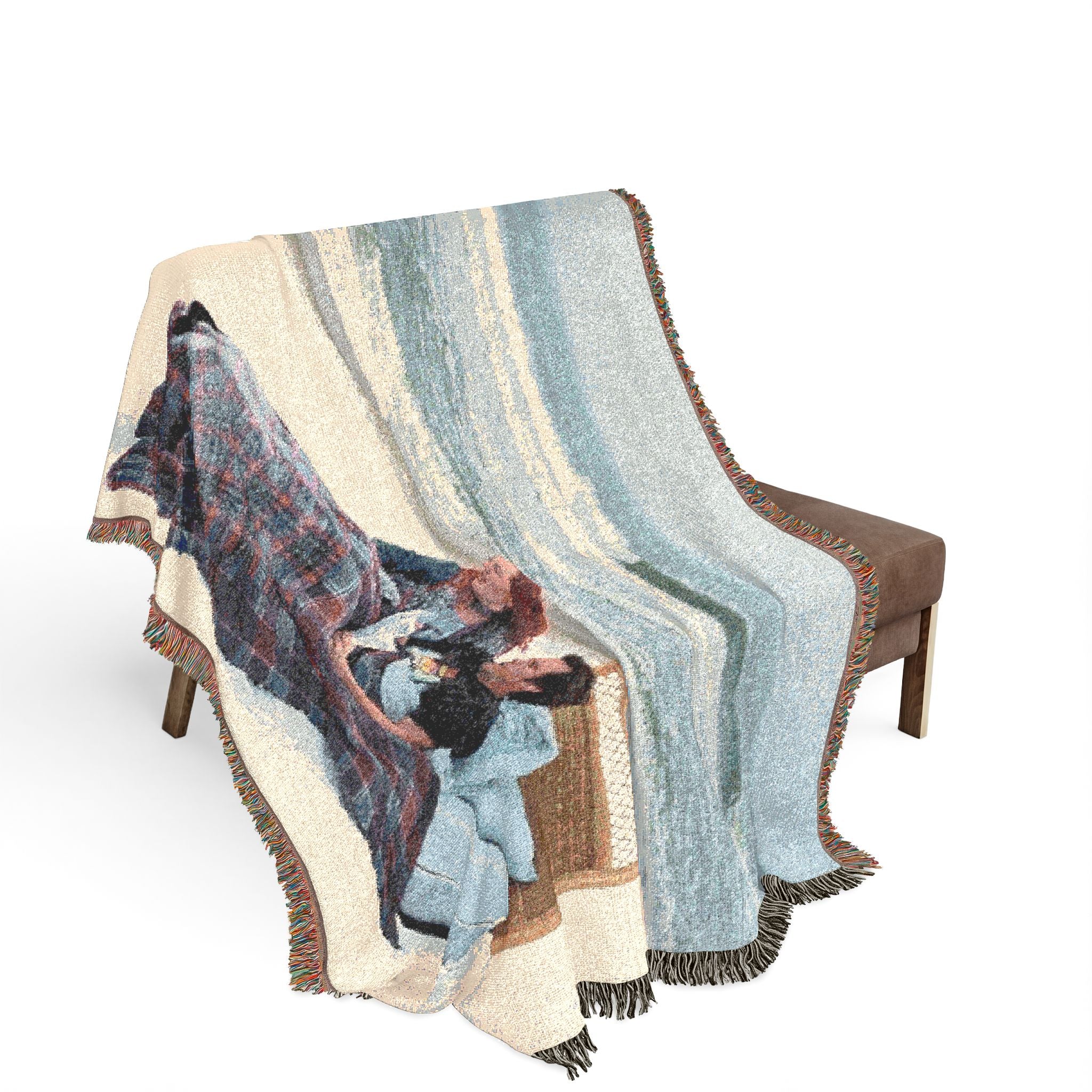 "Meet me at Montauk" Woven Blanket
