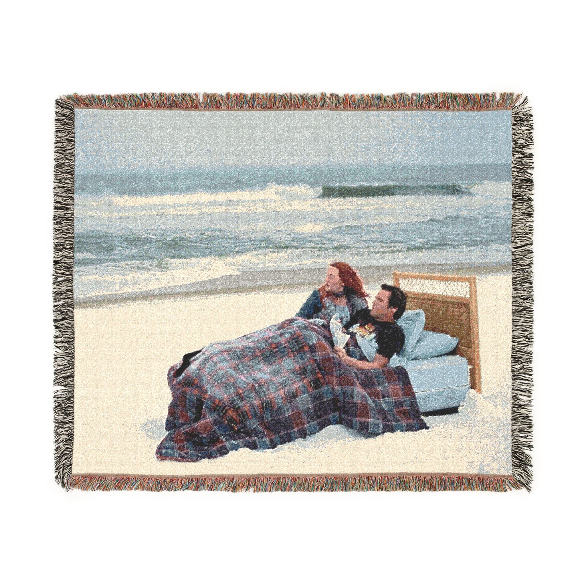 "Meet me at Montauk" Woven Blanket