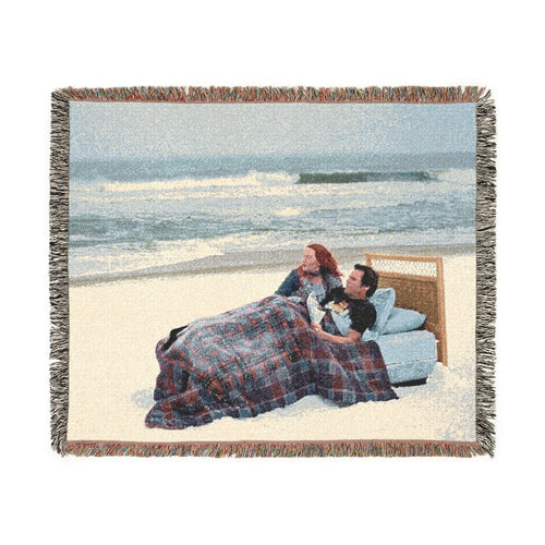 "Meet me at Montauk" Woven Blanket