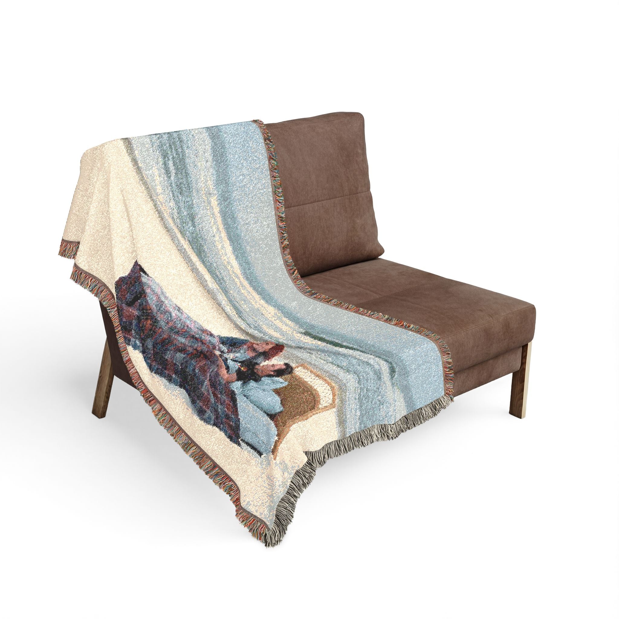 "Meet me at Montauk" Woven Blanket